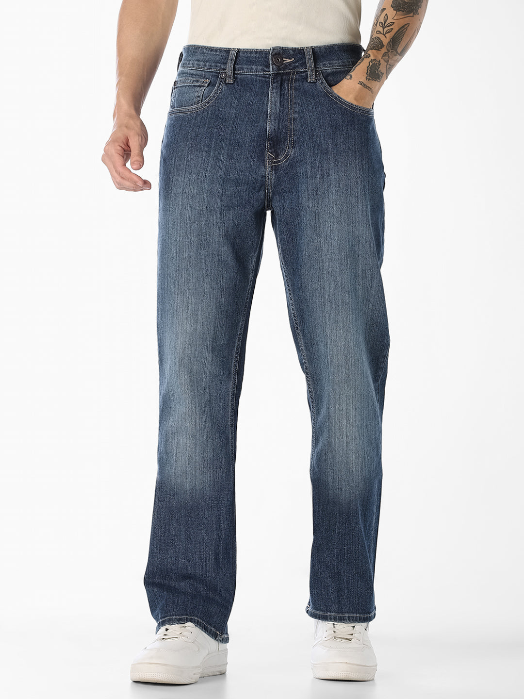 Blue 5 Pocket Cliff Bootcut Jeans - 38/34