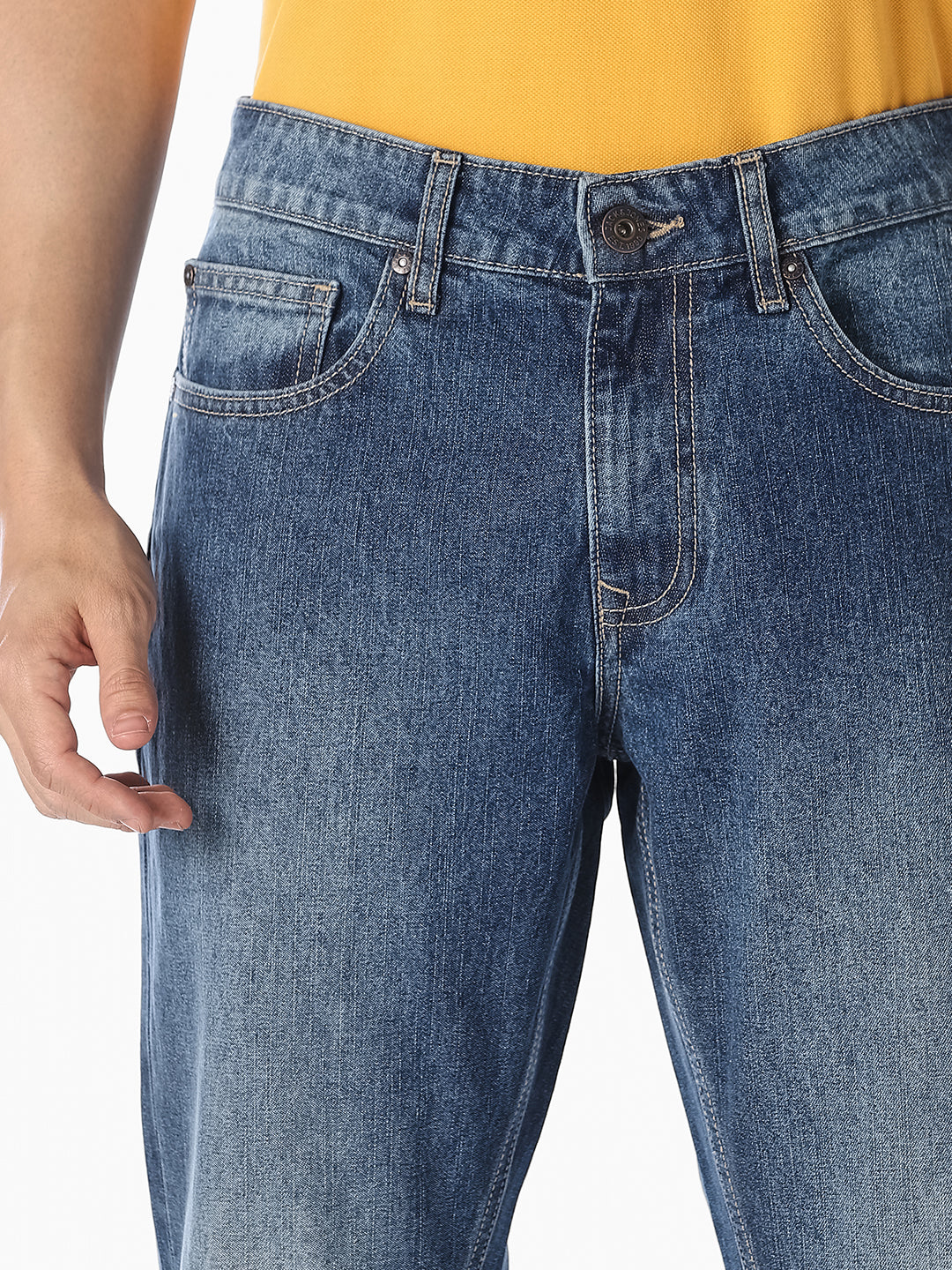 Blue Washed Clark Regular Fit Jeans