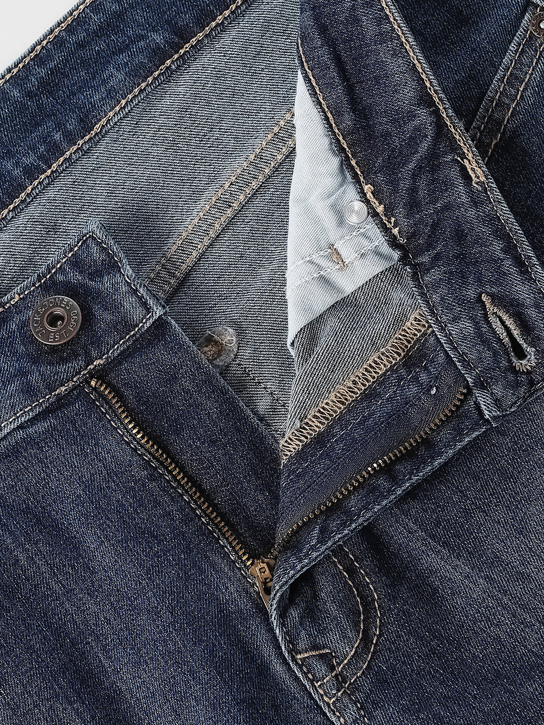 Blue 5 Pocket Regular Straight Jeans