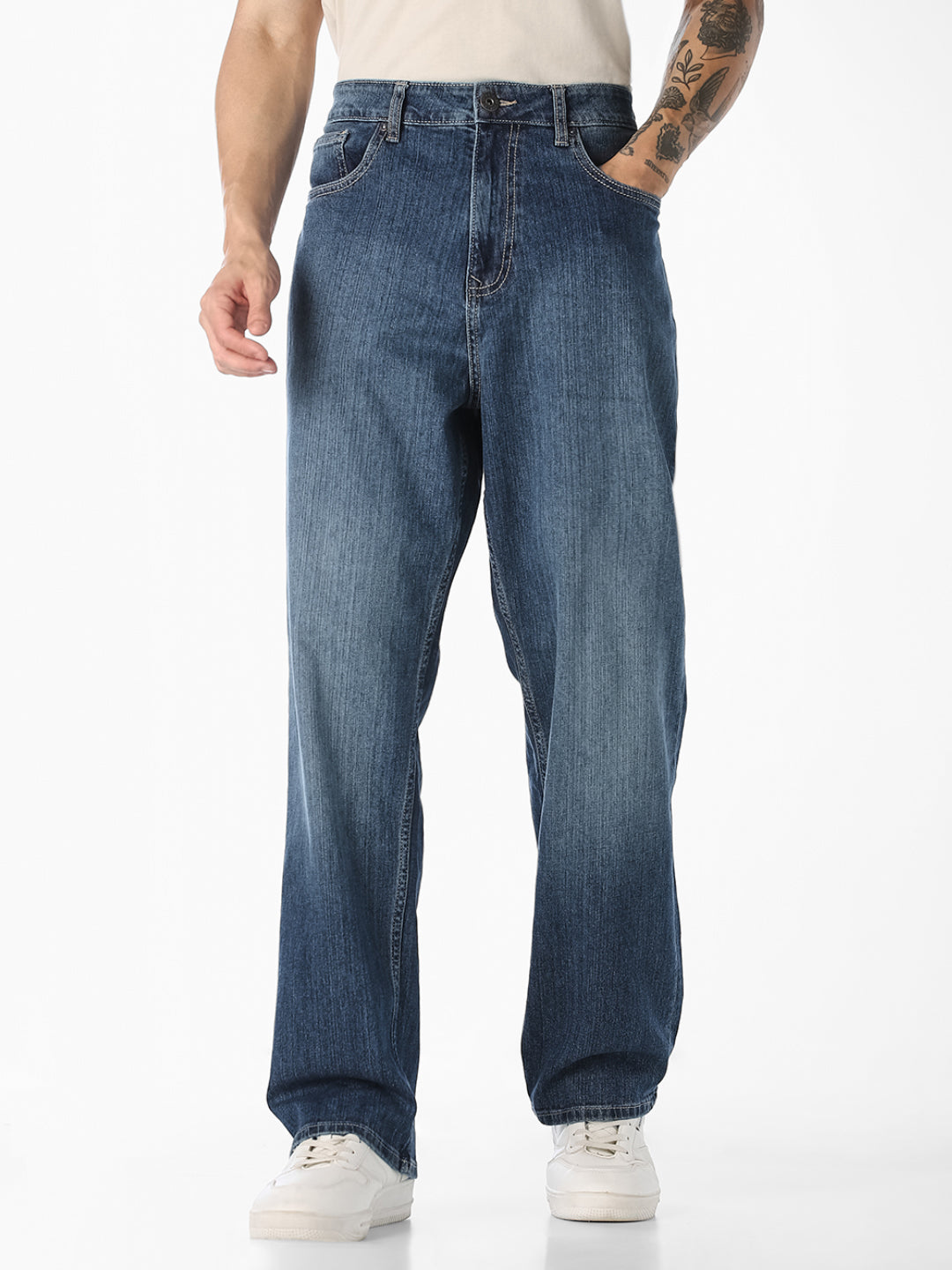 Dark Blue Dario Loose Fit Jeans