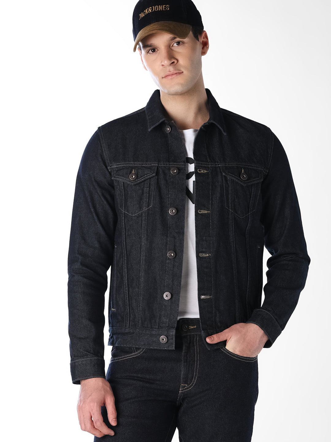 Dark Blue Selvedge Denim Jacket - S