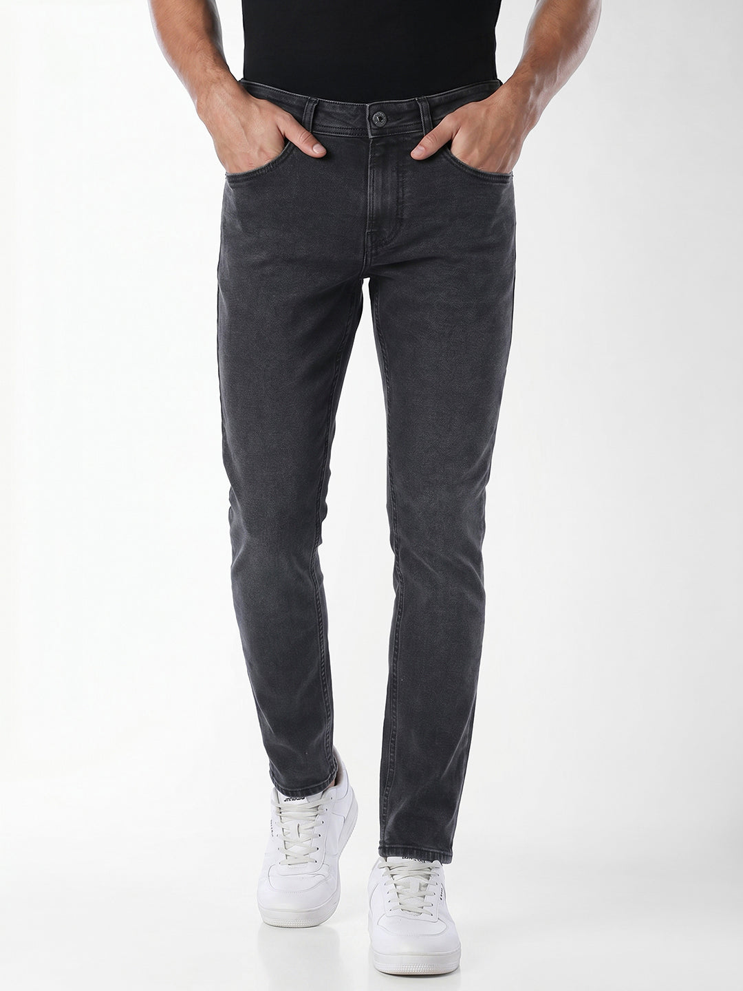 Charcoal grey wash slim fit jeans - 28/30