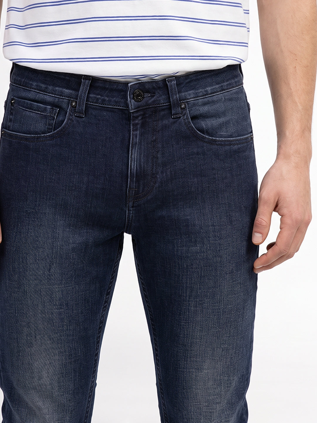 Blue Low Rise Glenn Slim Fit Jeans