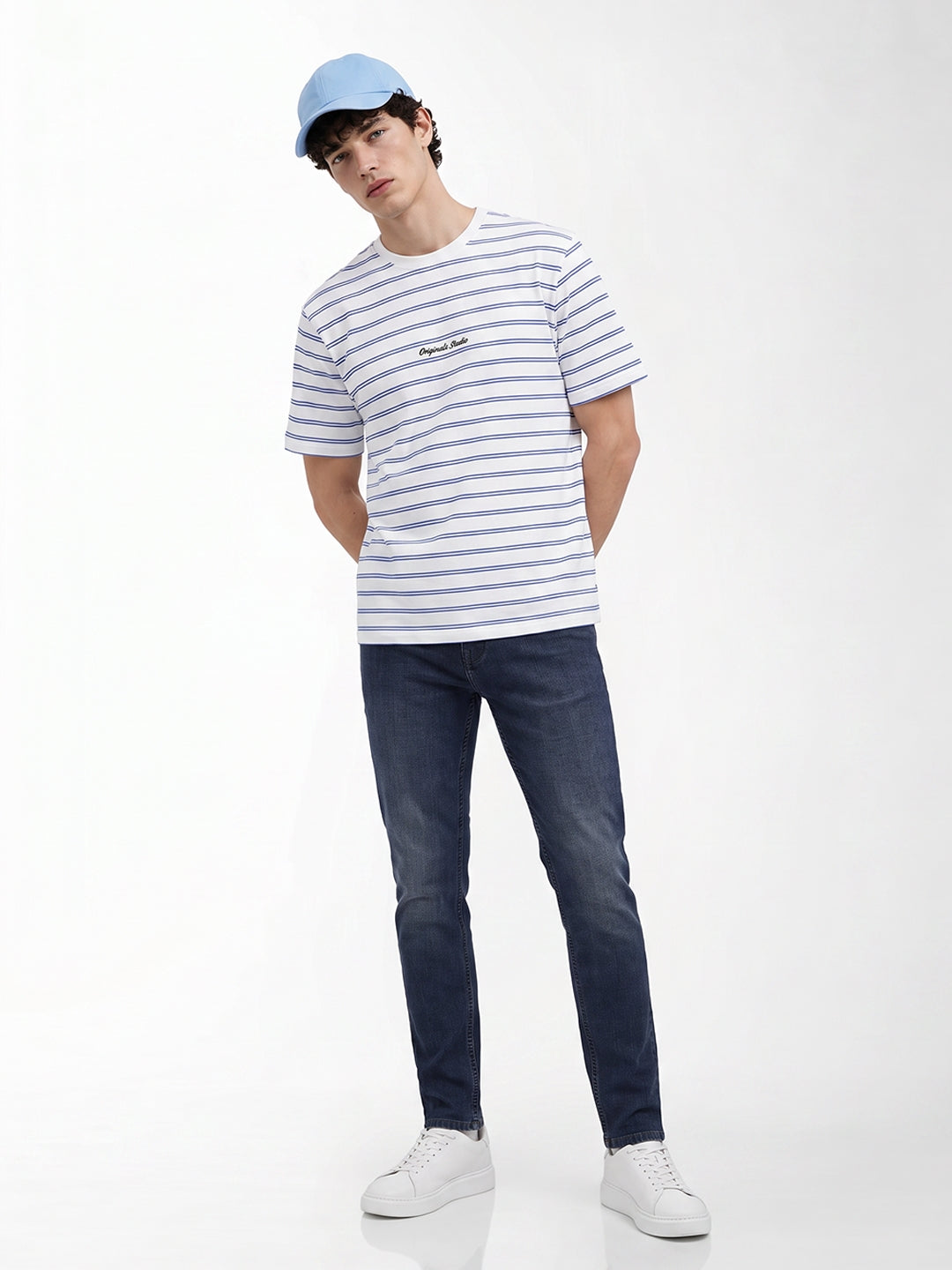 Blue Low Rise Glenn Slim Fit Jeans