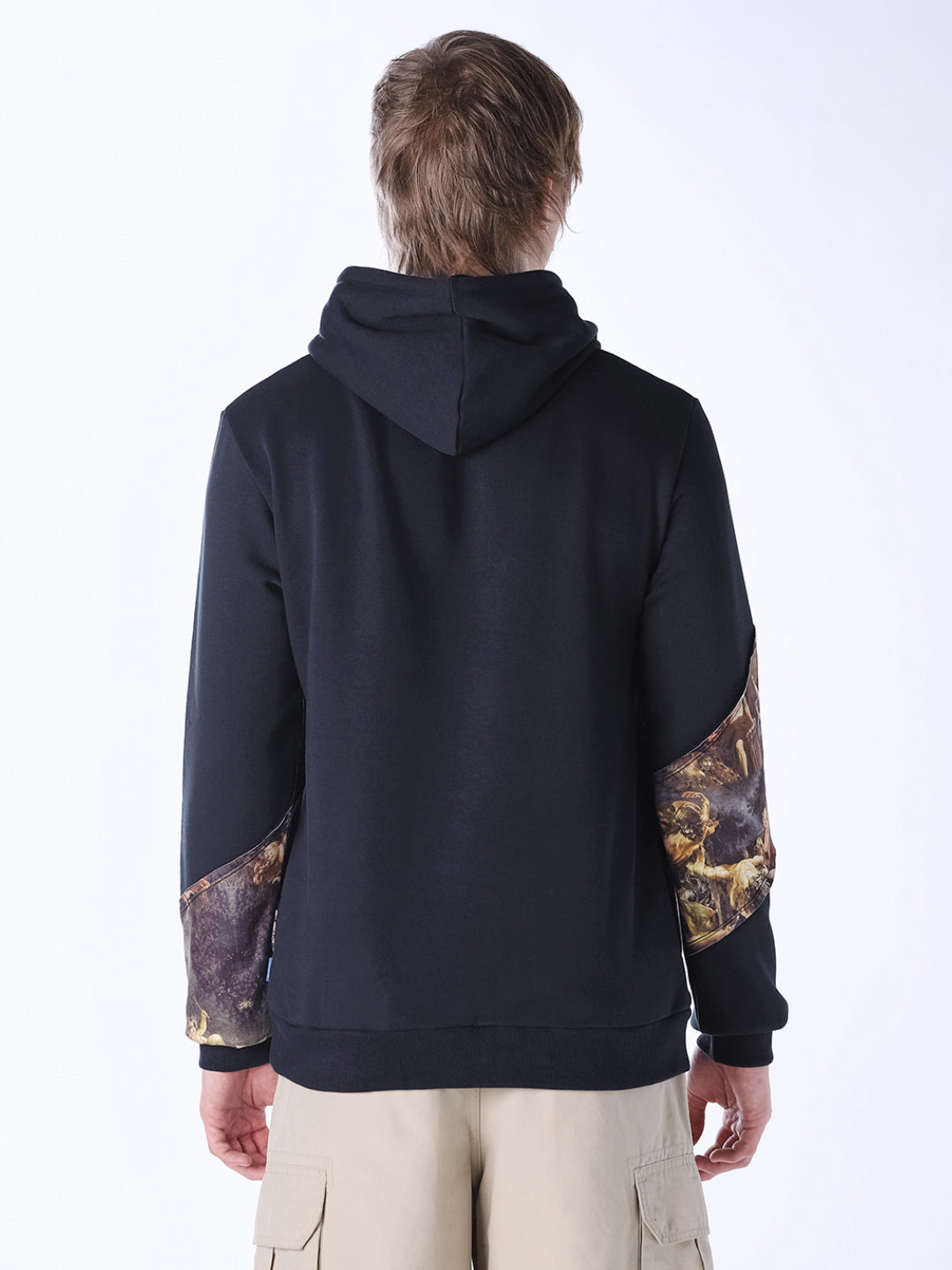 Navy Blue Printed Sweatshirt