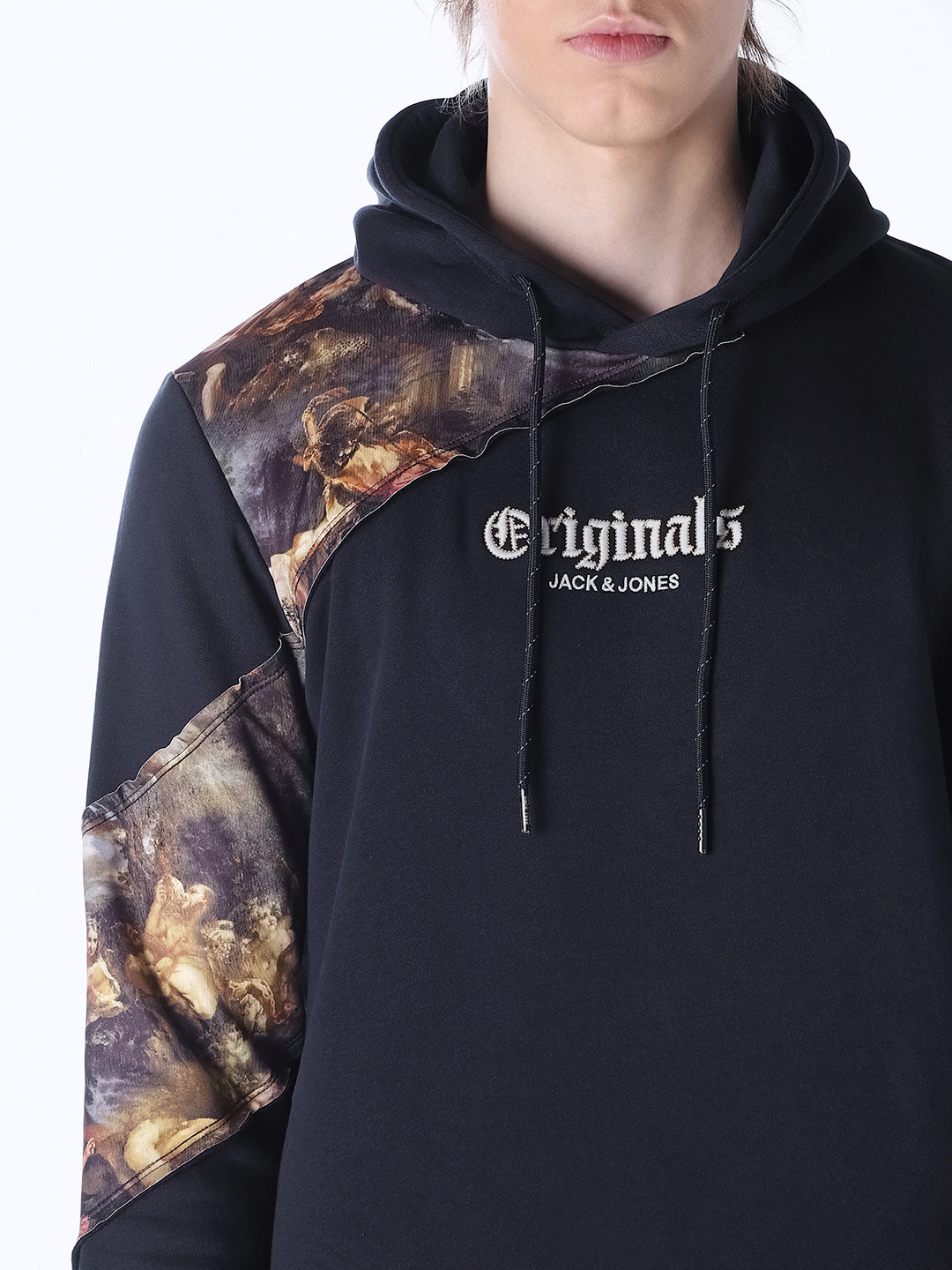 Navy Blue Printed Sweatshirt