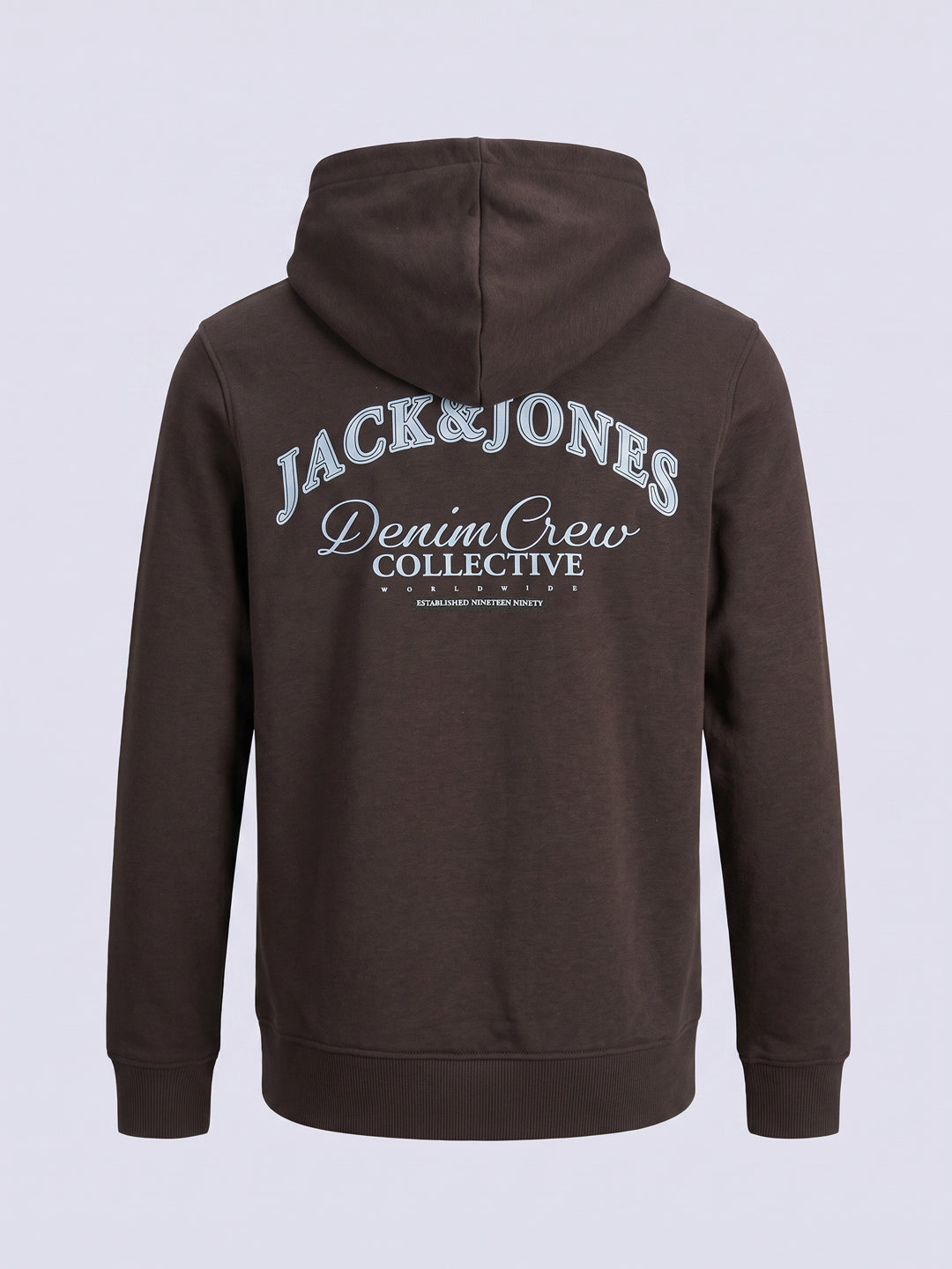 Boys Brown Printed Hoodie