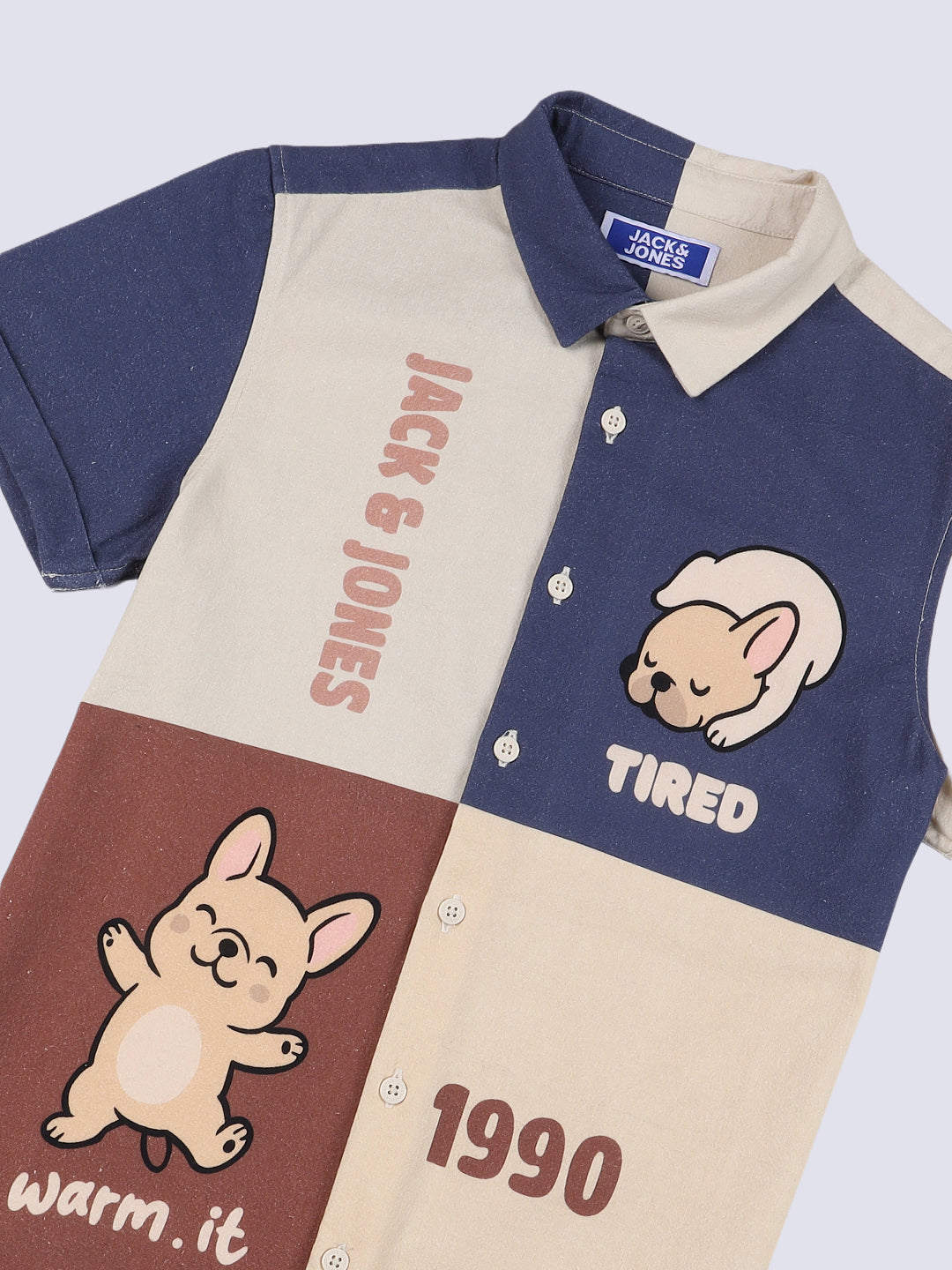 Boys Multi-Colour Colourblocked Shirt