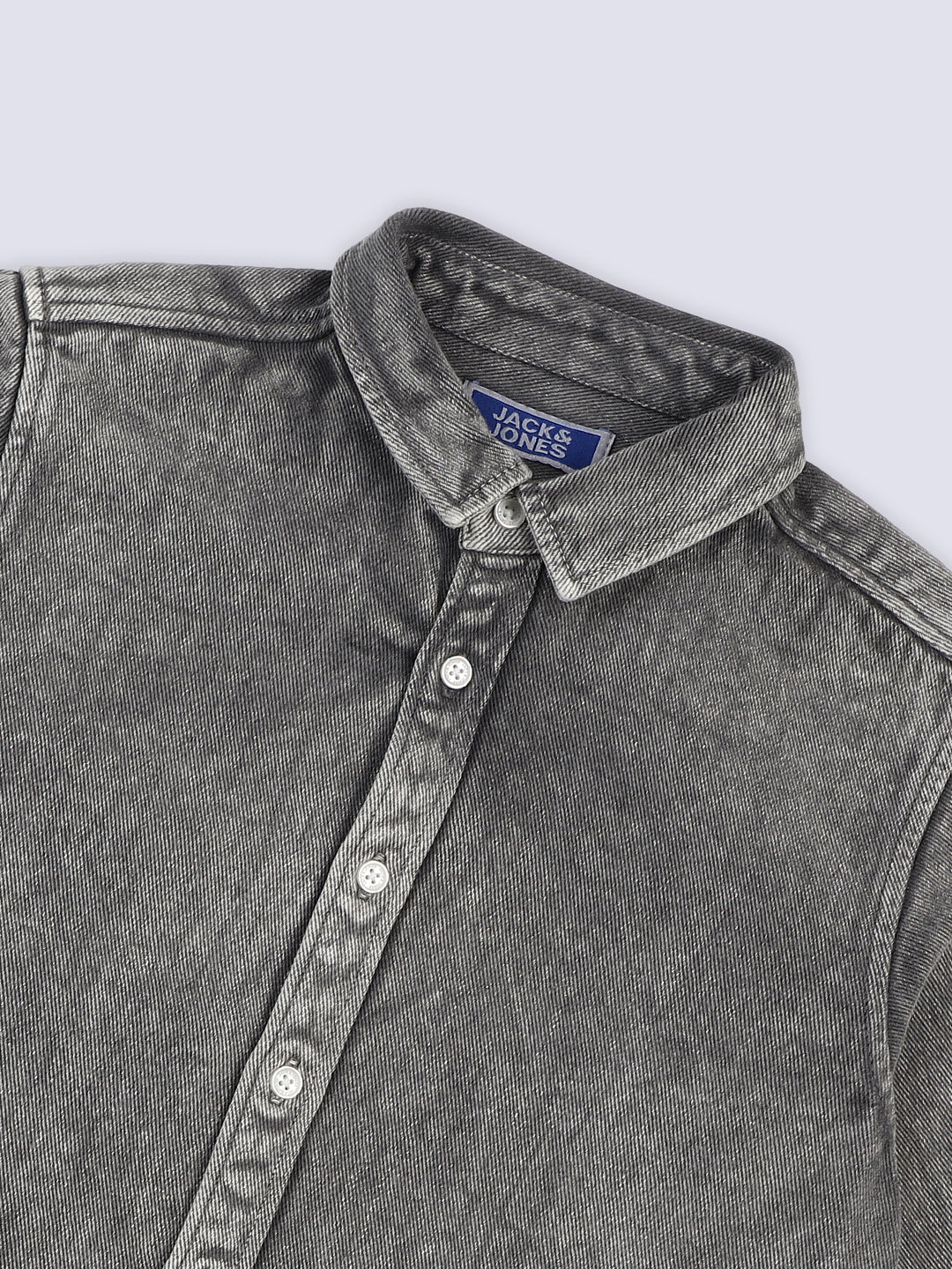 Boys Dark Grey Washed Shirt