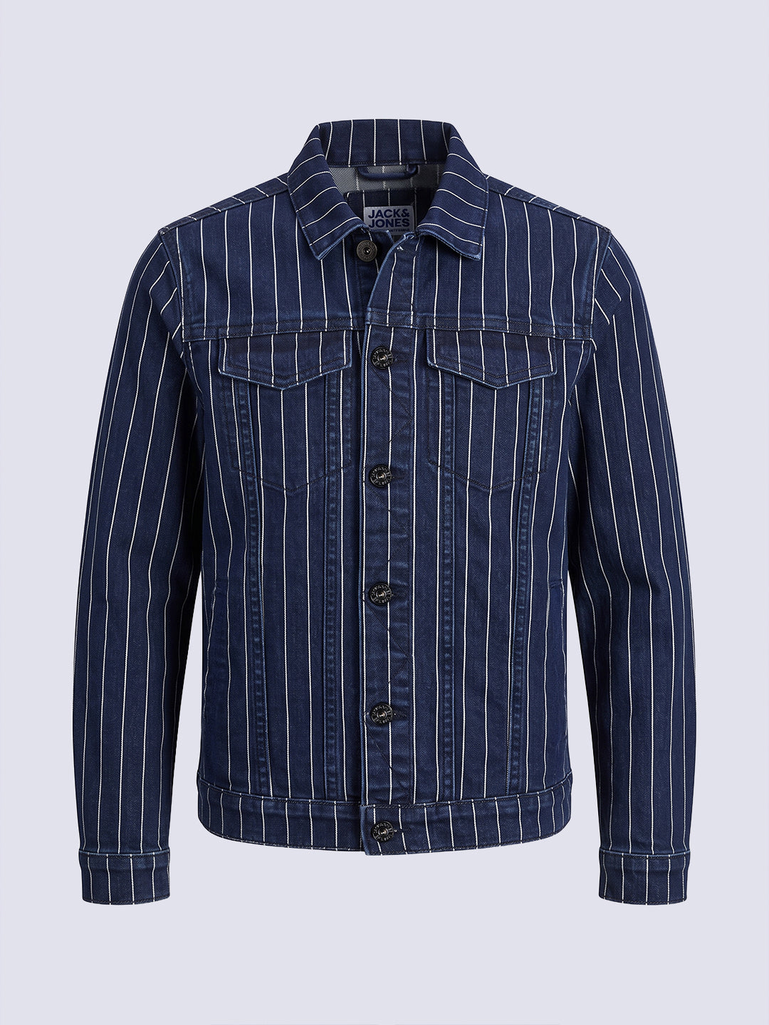 Boys Dark Blue Striped Jacket