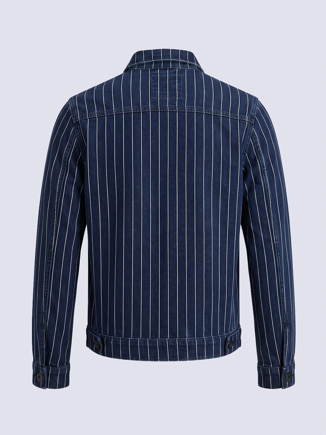 Boys Dark Blue Striped Jacket