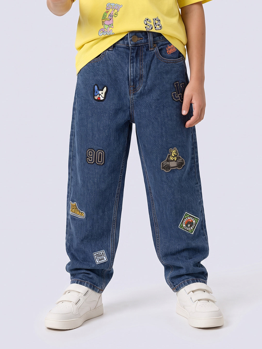 Boys Patch Detail Jeans - 2/3Y