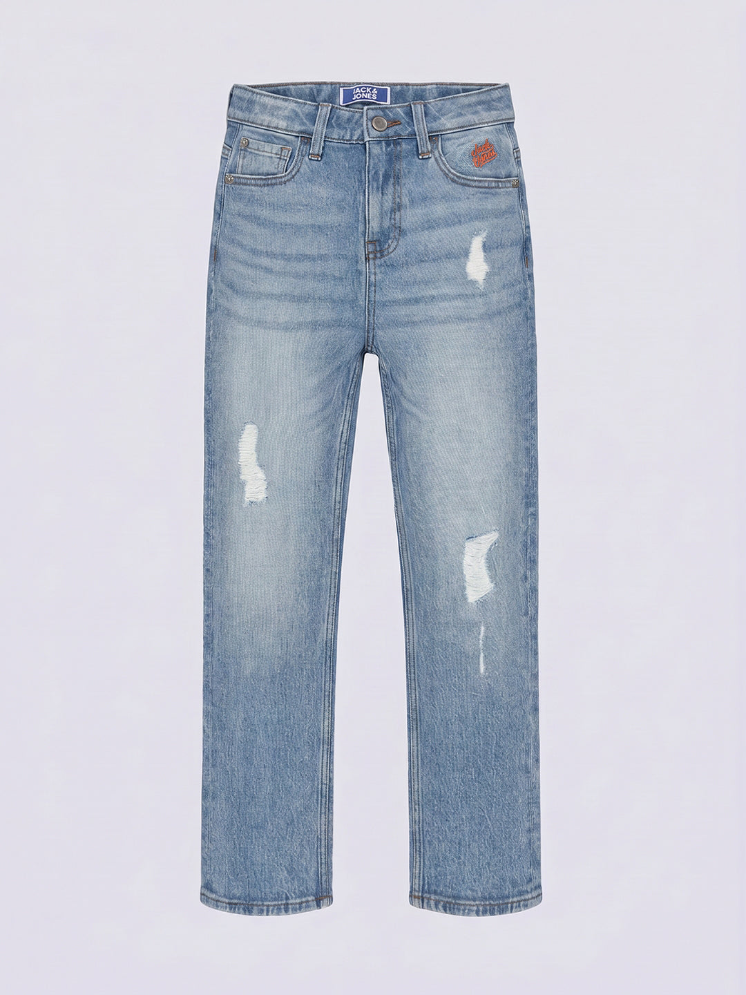 Boys Light Blue Distressed Jeans