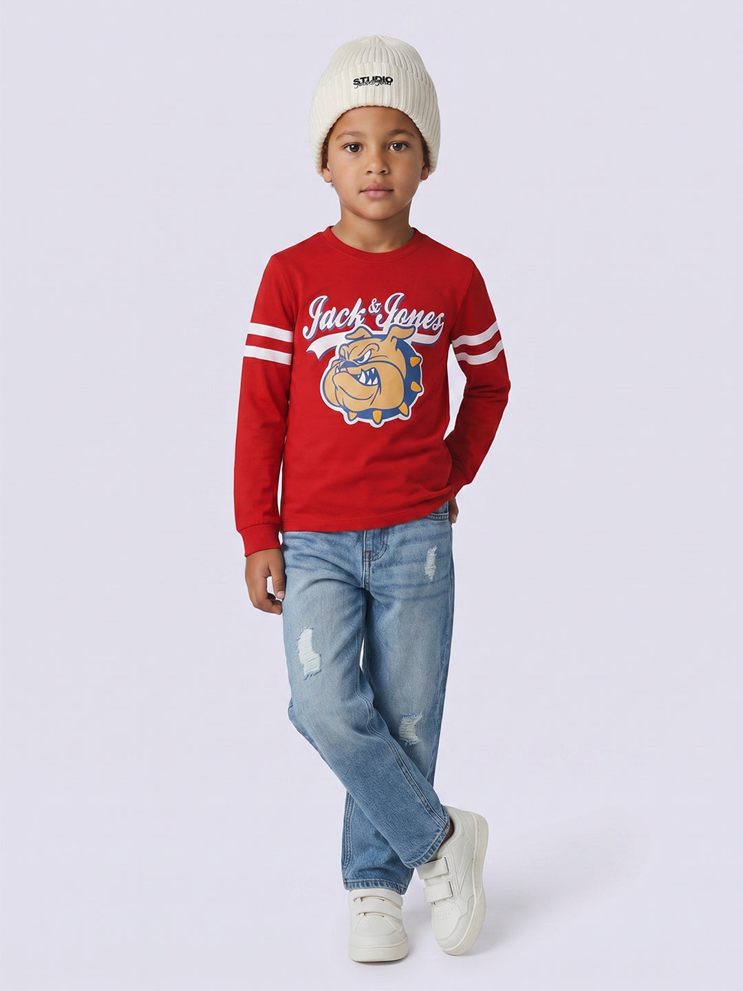 Boys Light Blue Distressed Jeans