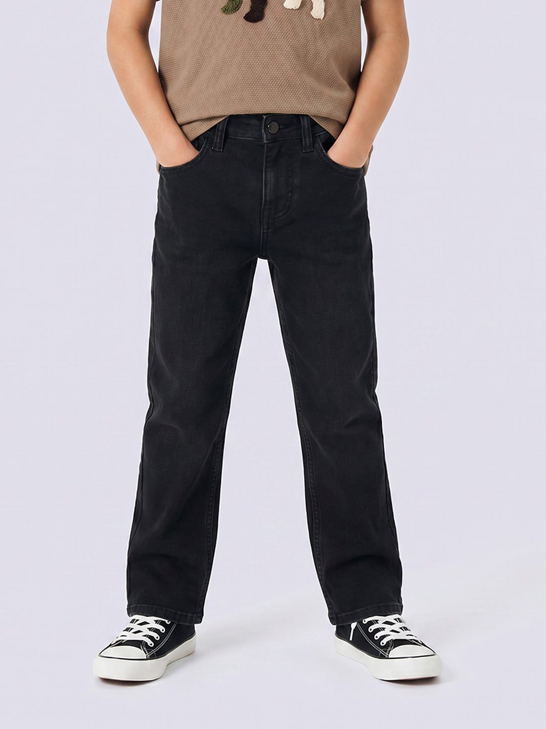 Boys Black Wash Bootcut Jeans - 2/3Y
