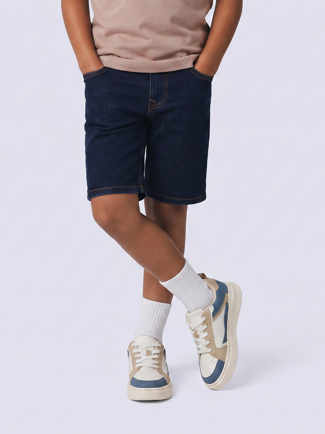 Boys Dark Blue Denim Shorts - 2/3Y