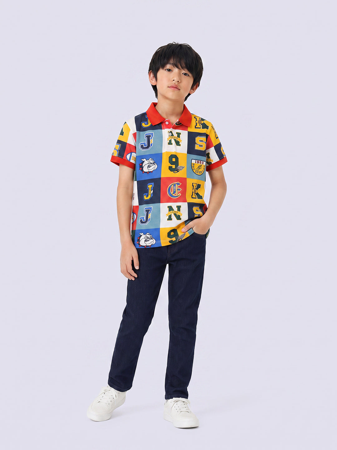 Boys Dark Blue Clark Regular Fit Jeans