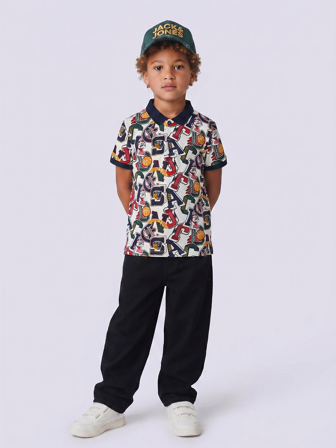 Boys Black Cotton Blend Jeans