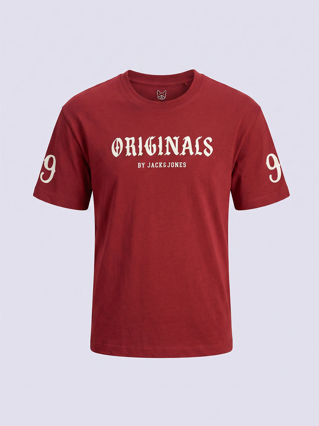 Boys Red Printed Oversized T-shirt