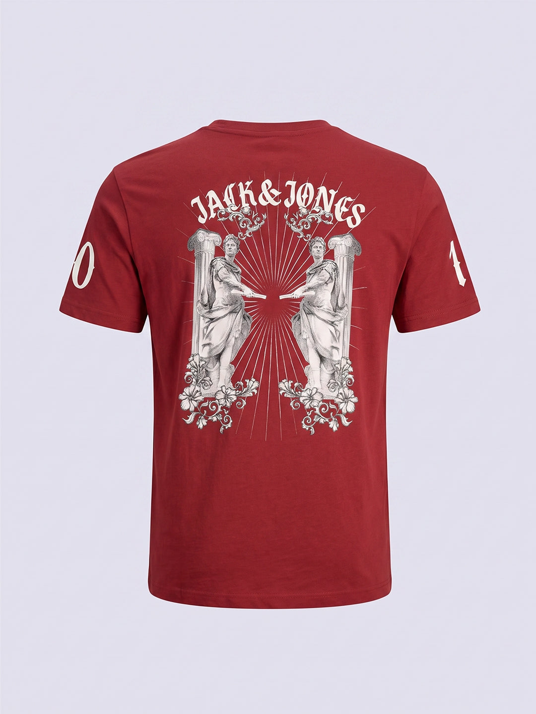 Boys Red Printed Oversized T-shirt