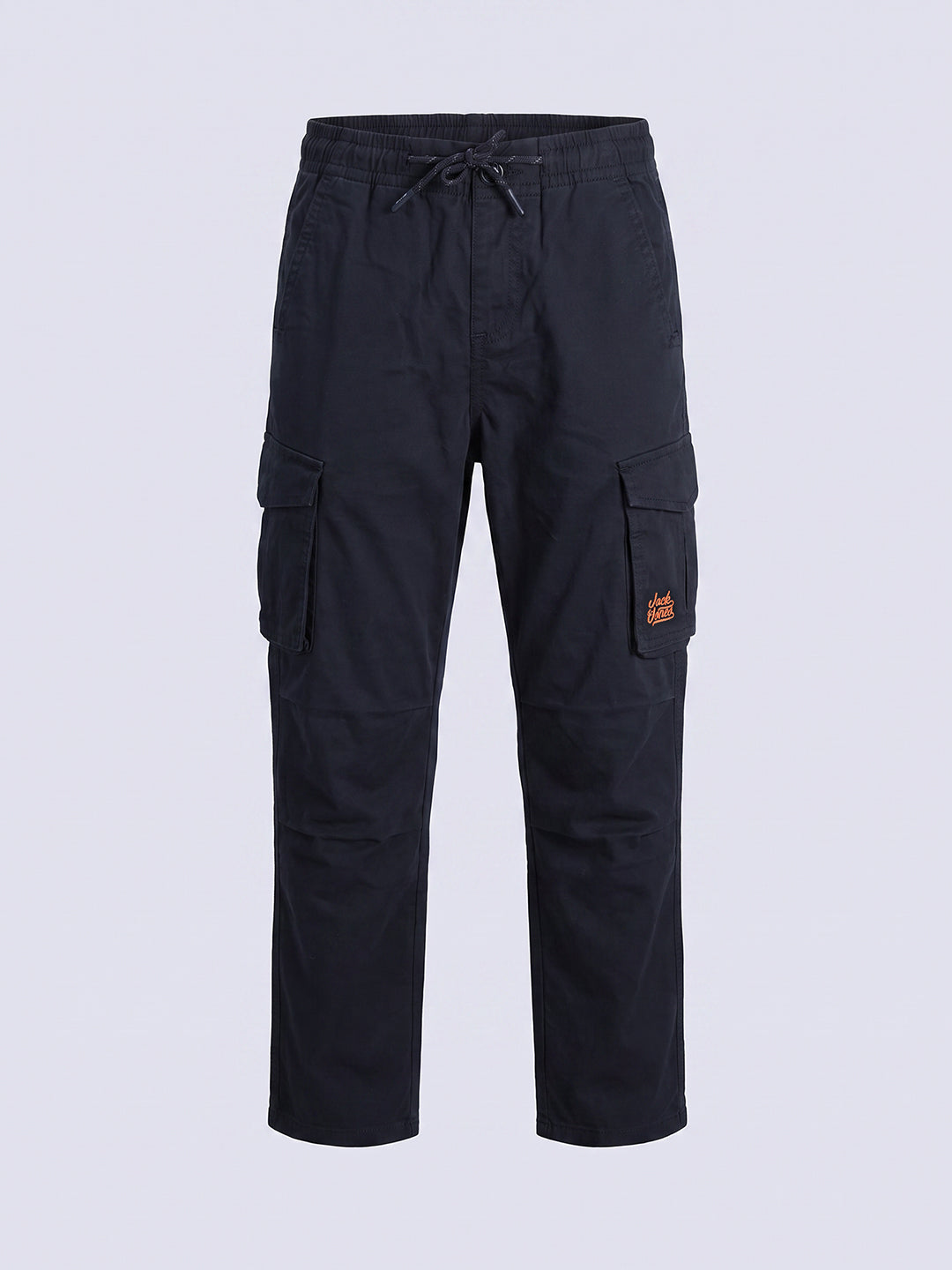 Boys Navy Blue Regular Fit Cargos