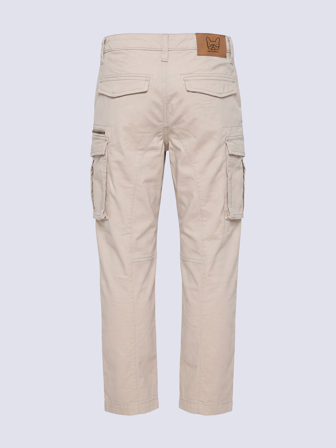 Boys Beige Regular Fit Cargos