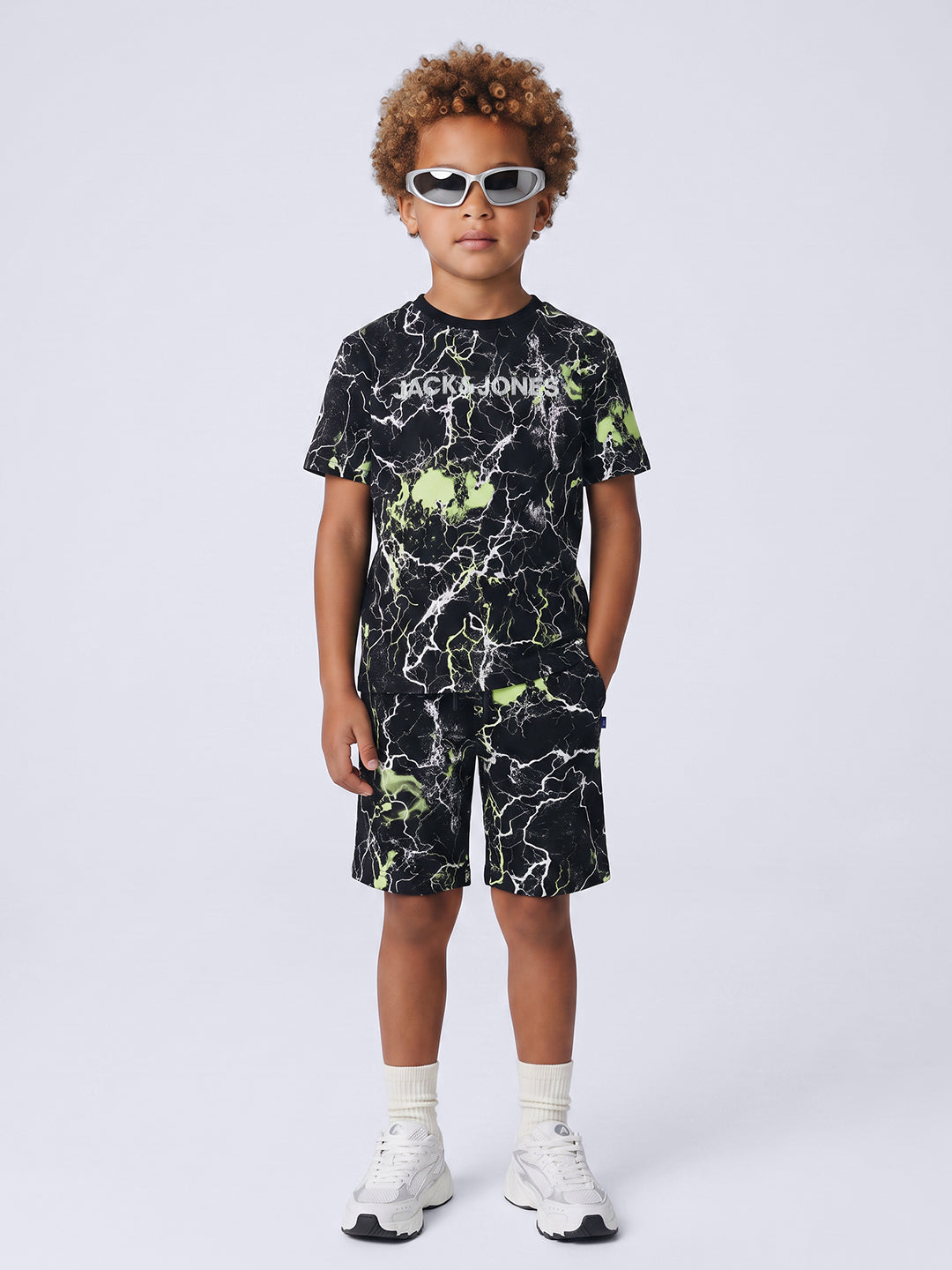 Boys Black printed Shorts