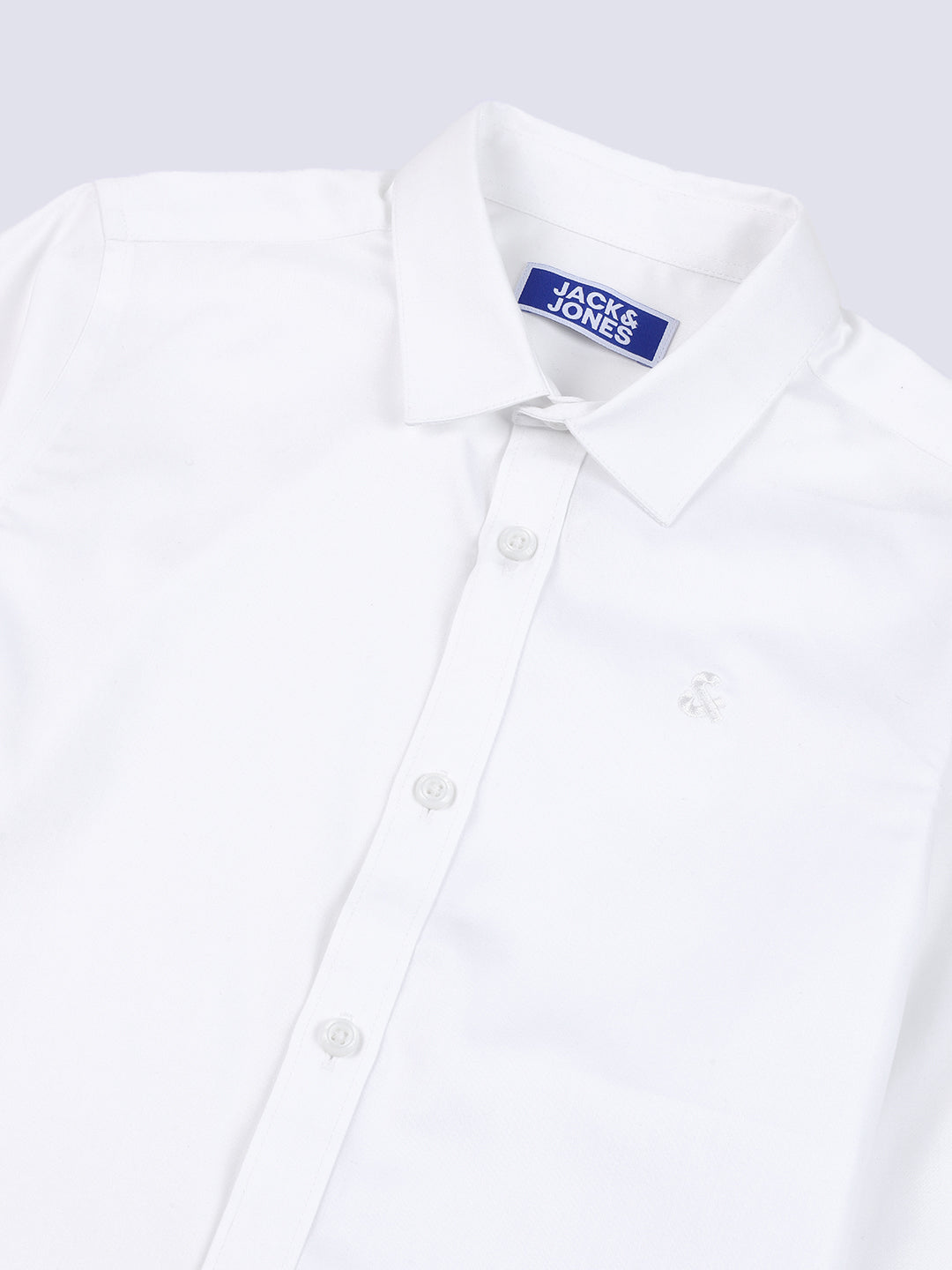 Boys White Slim Fit Shirt