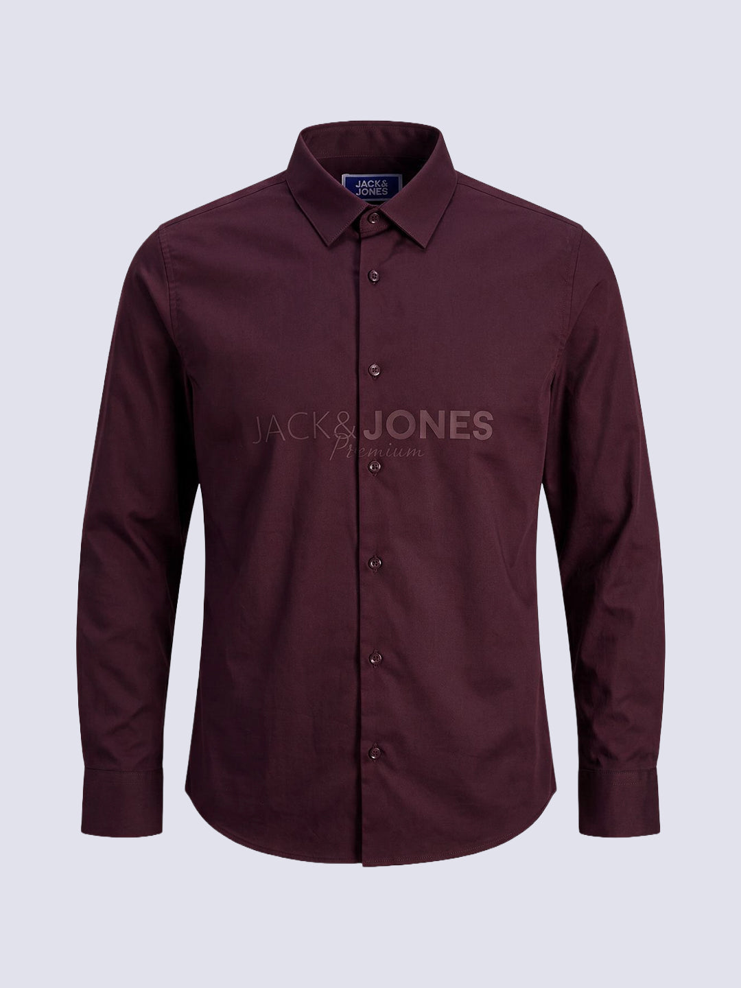 Boys Maroon Printed Shirt