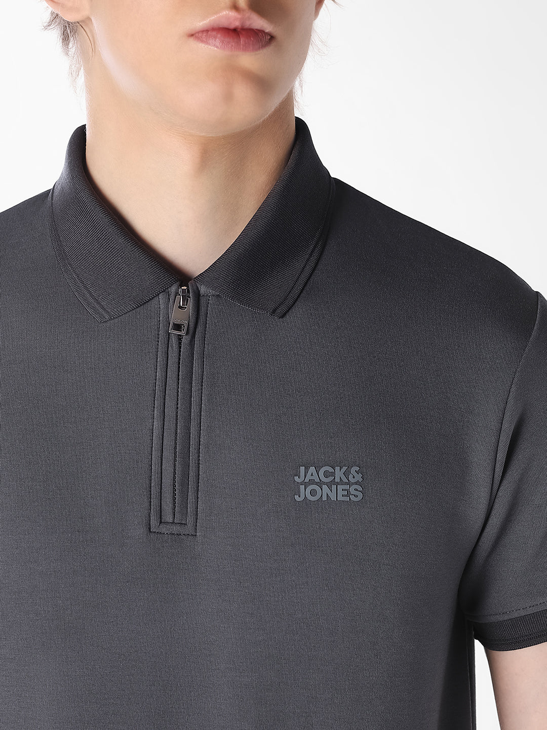 Grey Knitted Polo