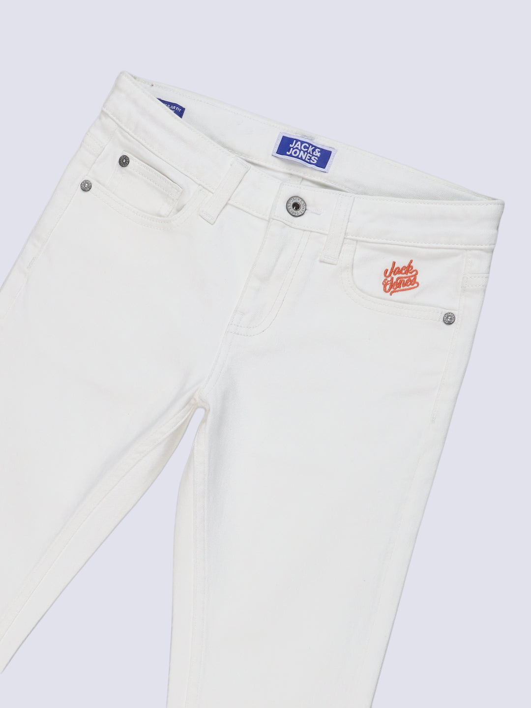 Boys White Clark Regular Fit Jeans