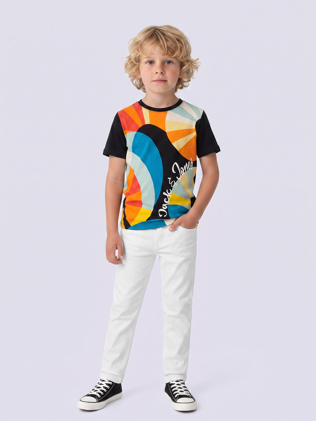 Boys White Clark Regular Fit Jeans
