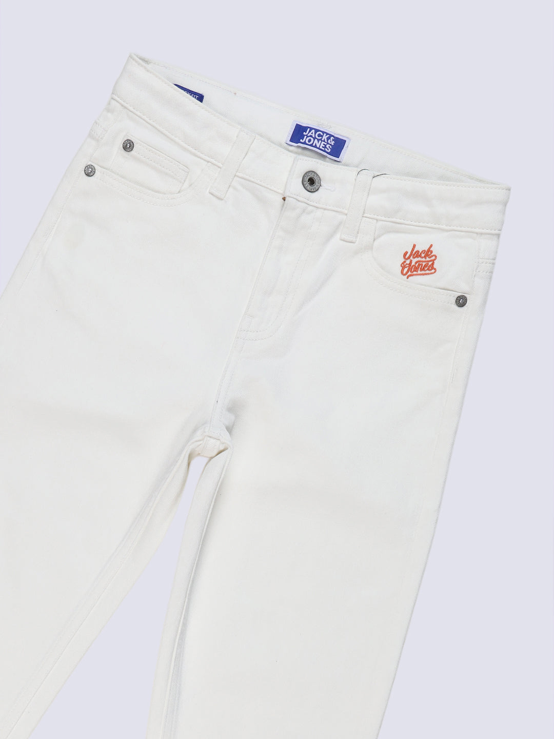 Boys White Darren Comfort Fit Jeans