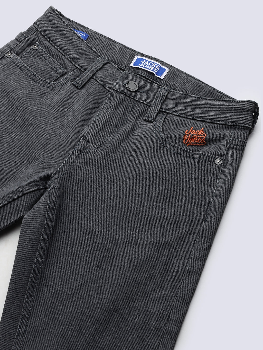 Boys Regular Fit Grey Jeans