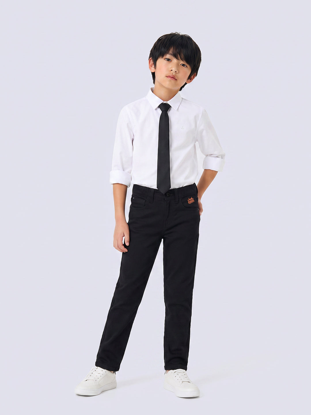 Boys Black Clark Regular Fit Jeans