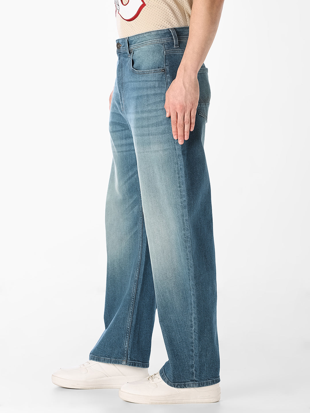 Blue Barrel Loose Fit Jeans
