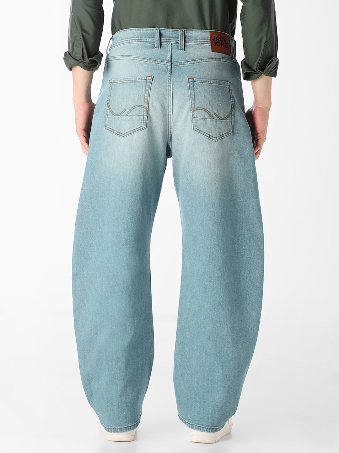 Light Blue Barrel Loose Fit Jeans