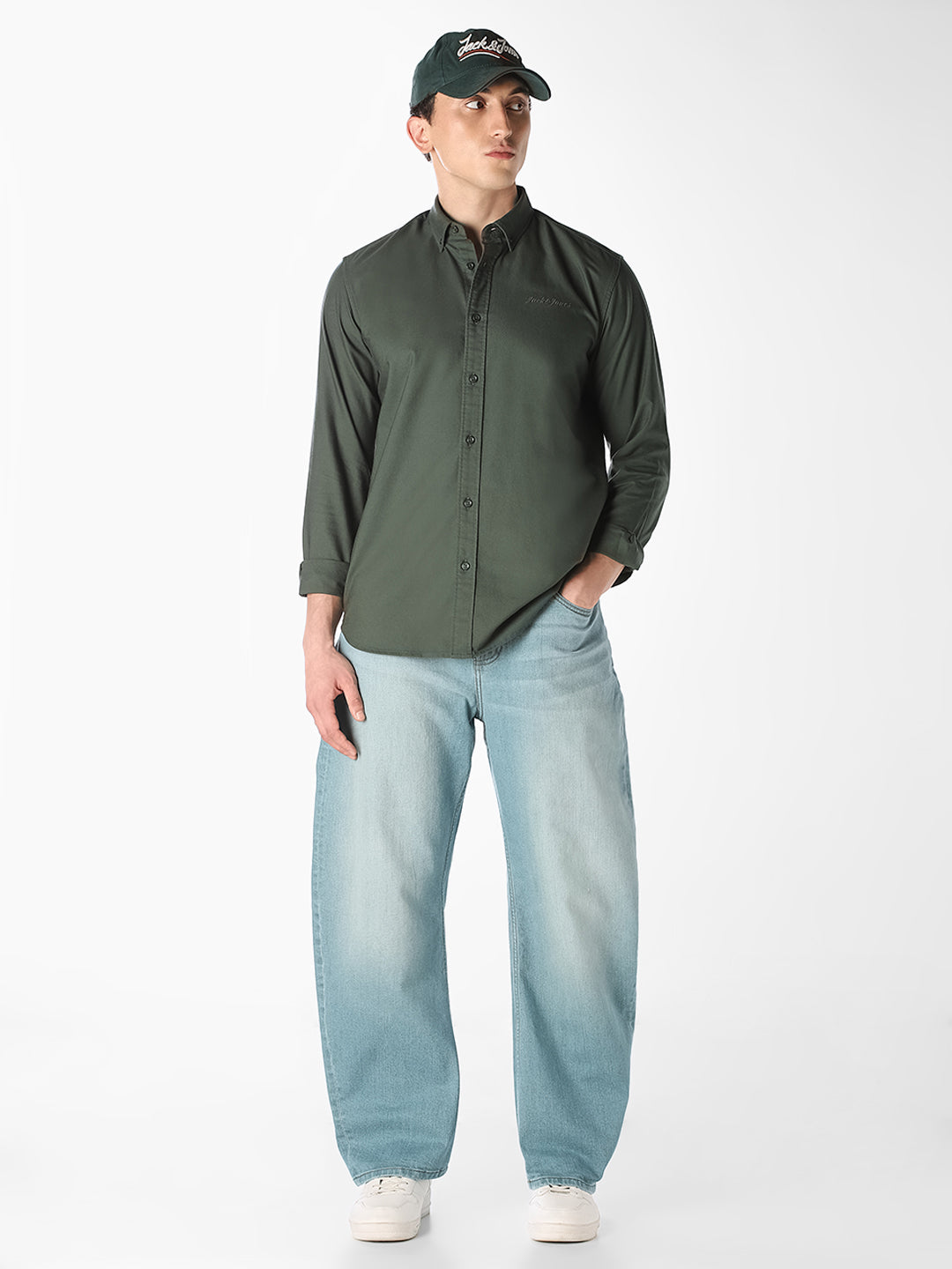 Light Blue Barrel Loose Fit Jeans