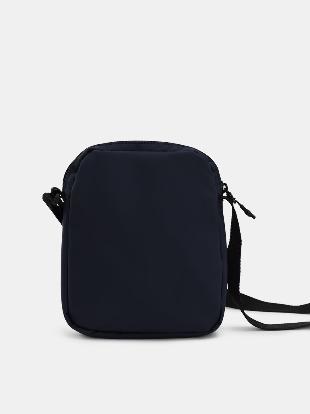 Navy Blue Logo Print Crossbody Bag