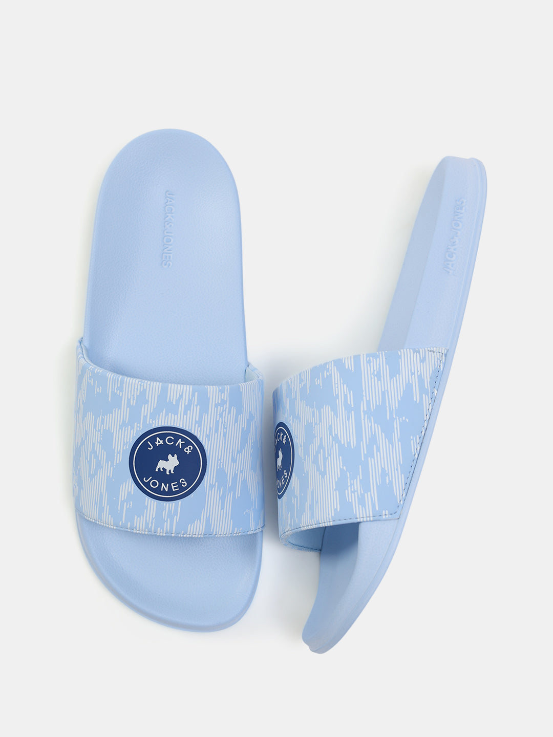 Light Blue Printed Pool Sliders