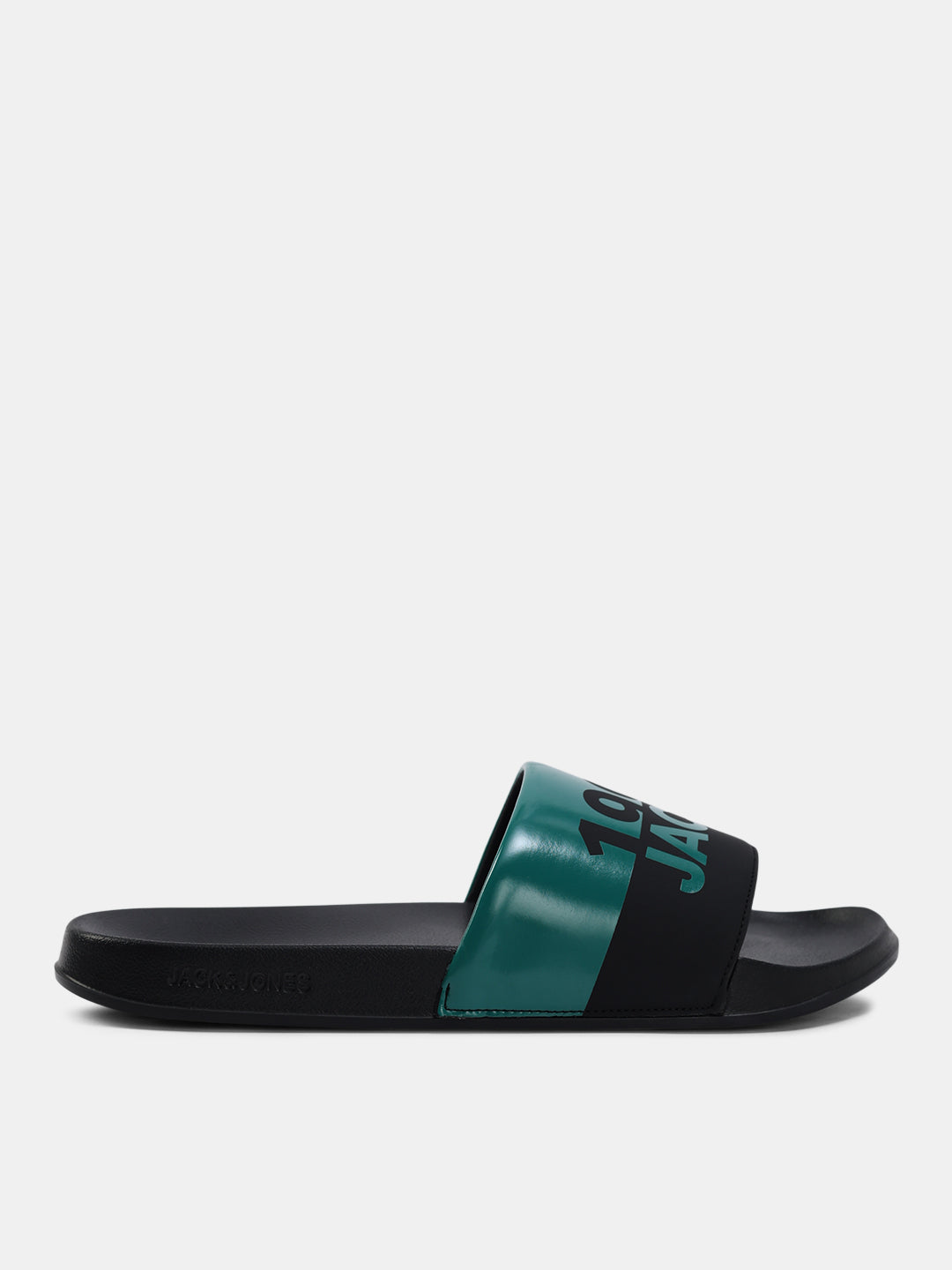 Black & Teal Printed Pool Sliders