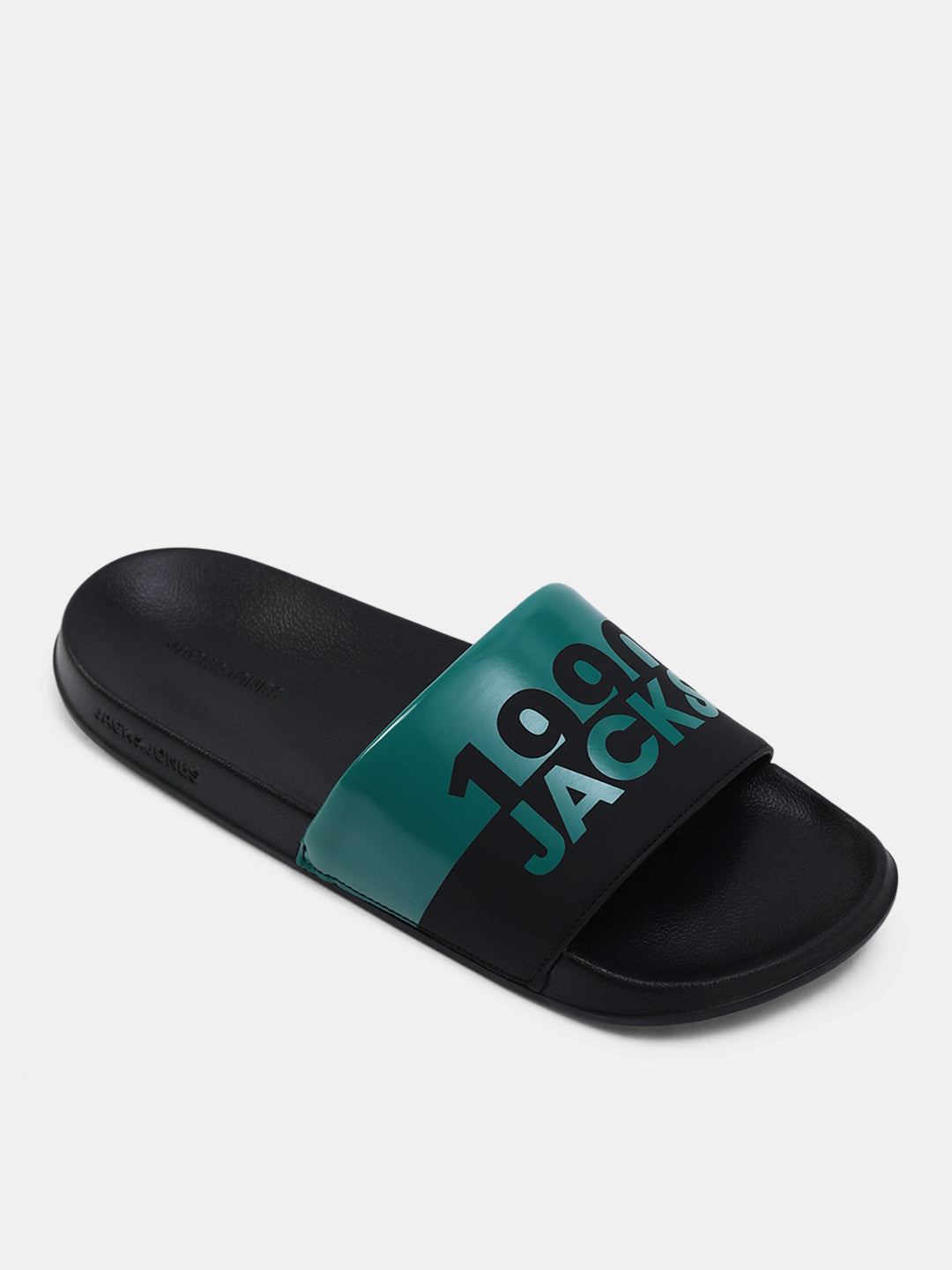 Black & Teal Printed Pool Sliders