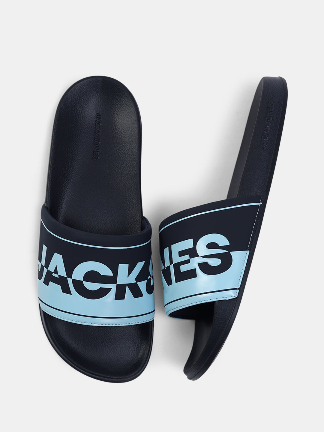 Black & Light Blue Pool Sliders