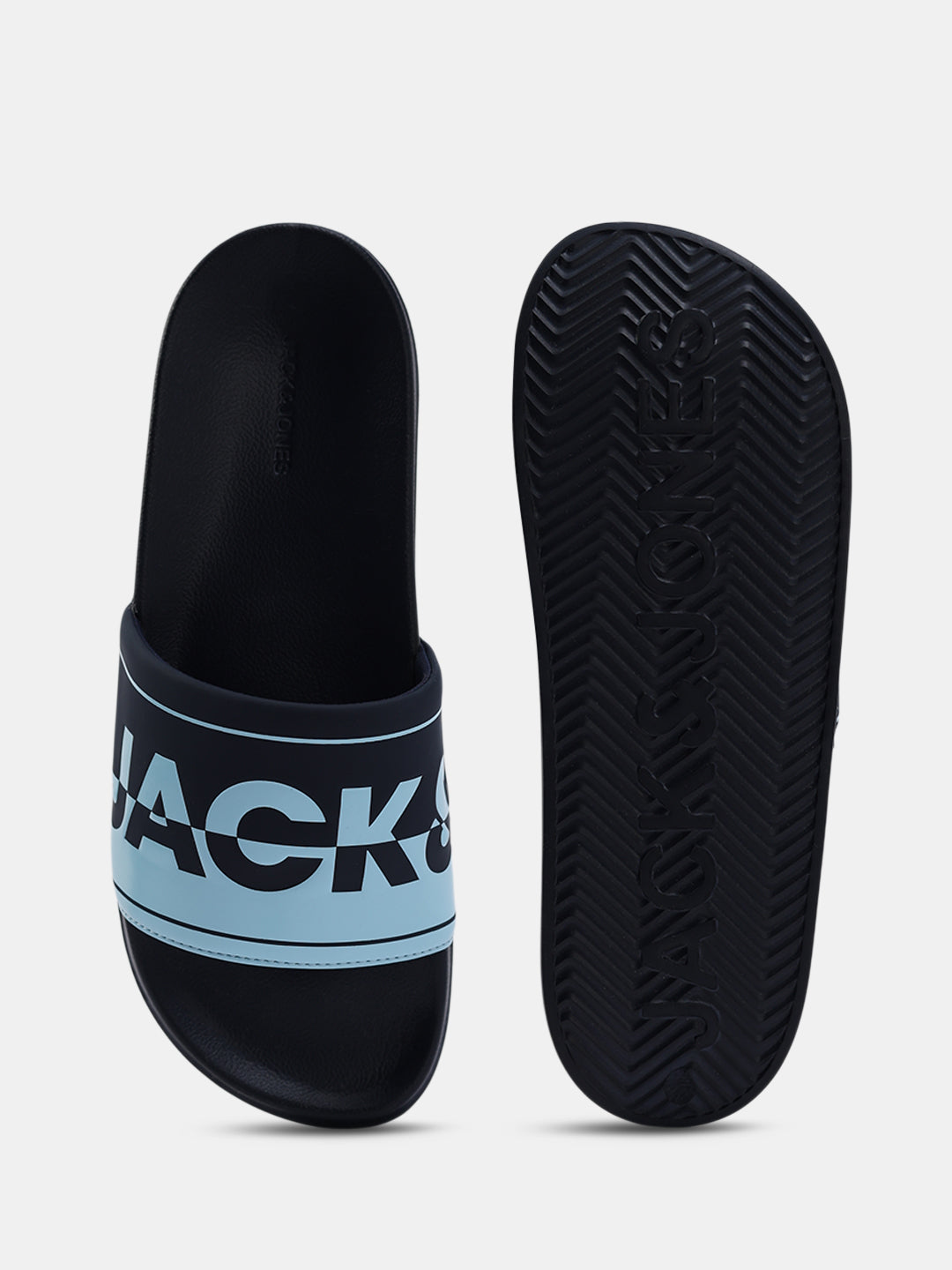 Black & Light Blue Pool Sliders