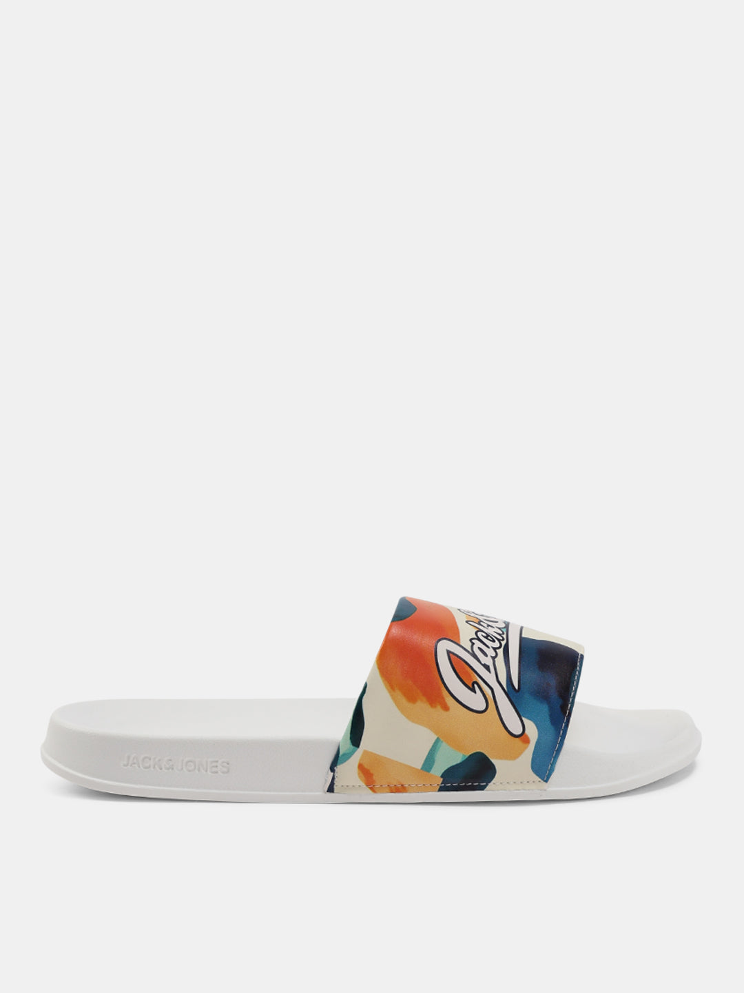 White Printed Pool Sliders