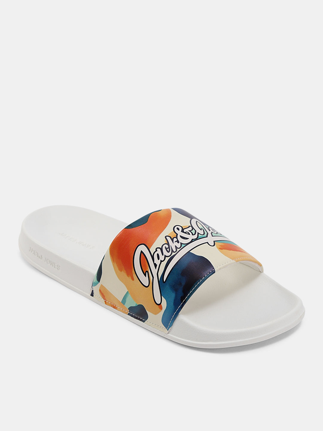White Printed Pool Sliders