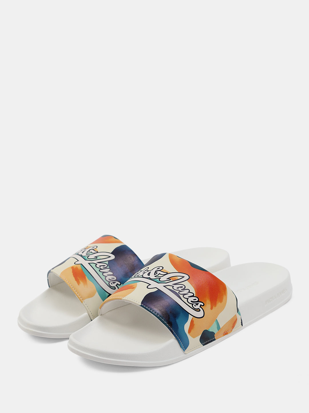 White Printed Pool Sliders