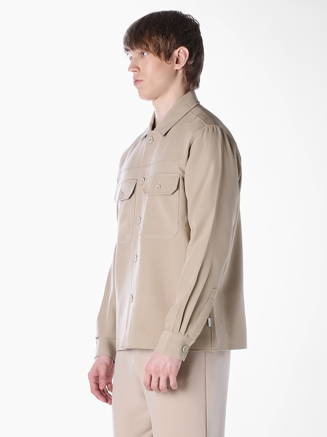 Solid Regular Fit Shacket