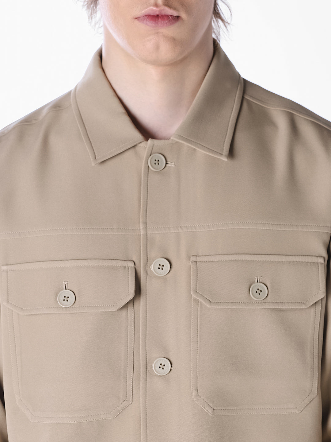Solid Regular Fit Shacket