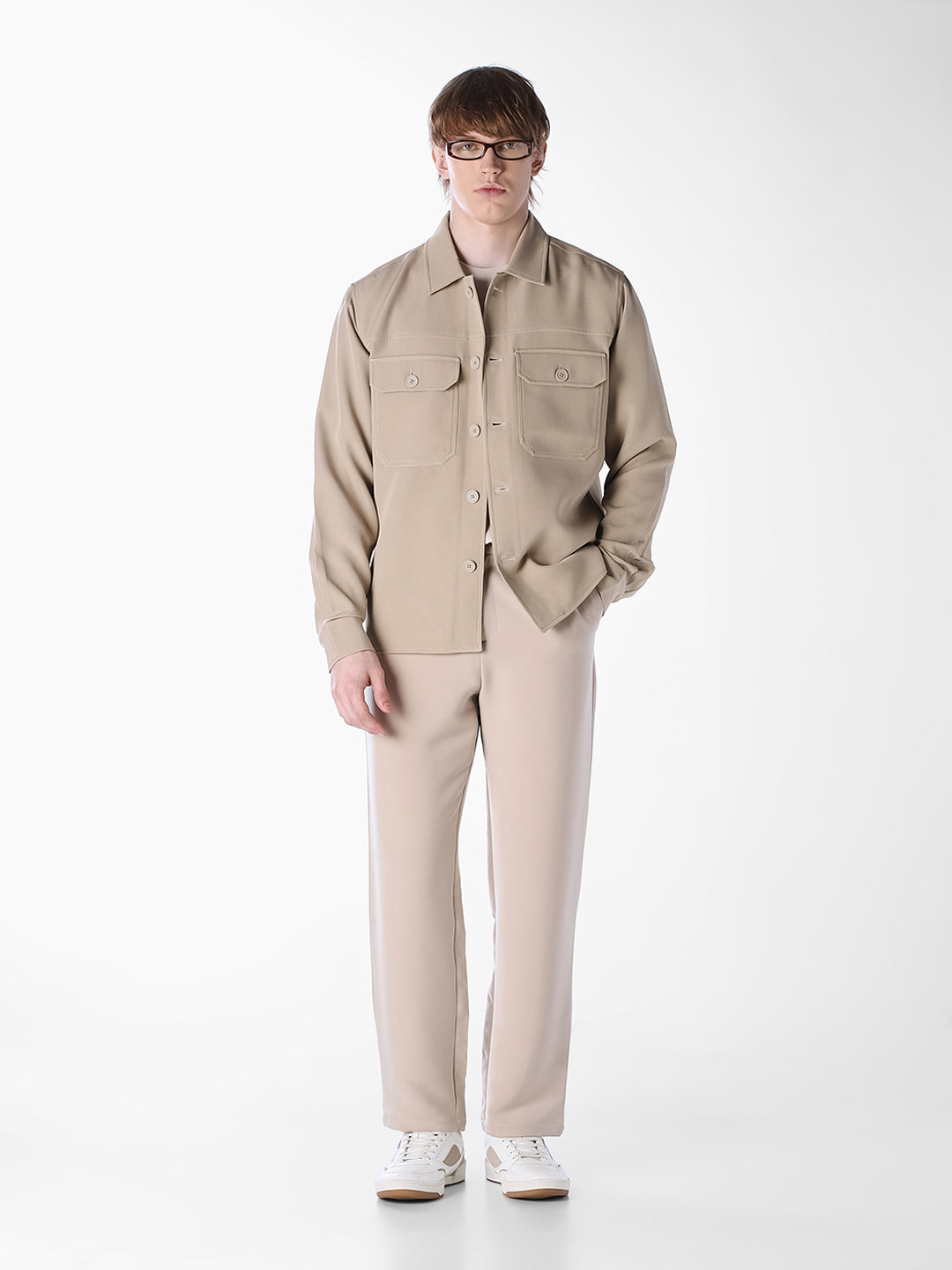 Solid Regular Fit Shacket